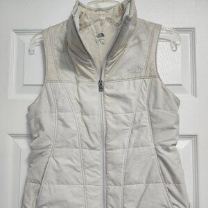 North Face cream ivory light-weight vest S/P